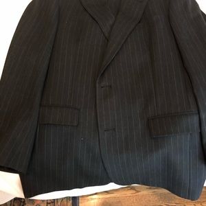 Burberry heavy wool pinstripe suit